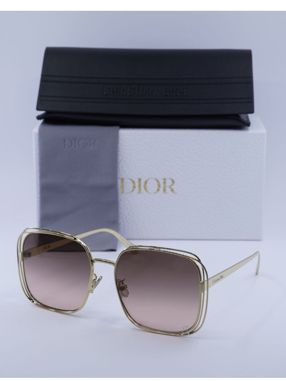 Dior DIORFILDIOR S1U B0F1 Square Sunglasses - Gold / Brown